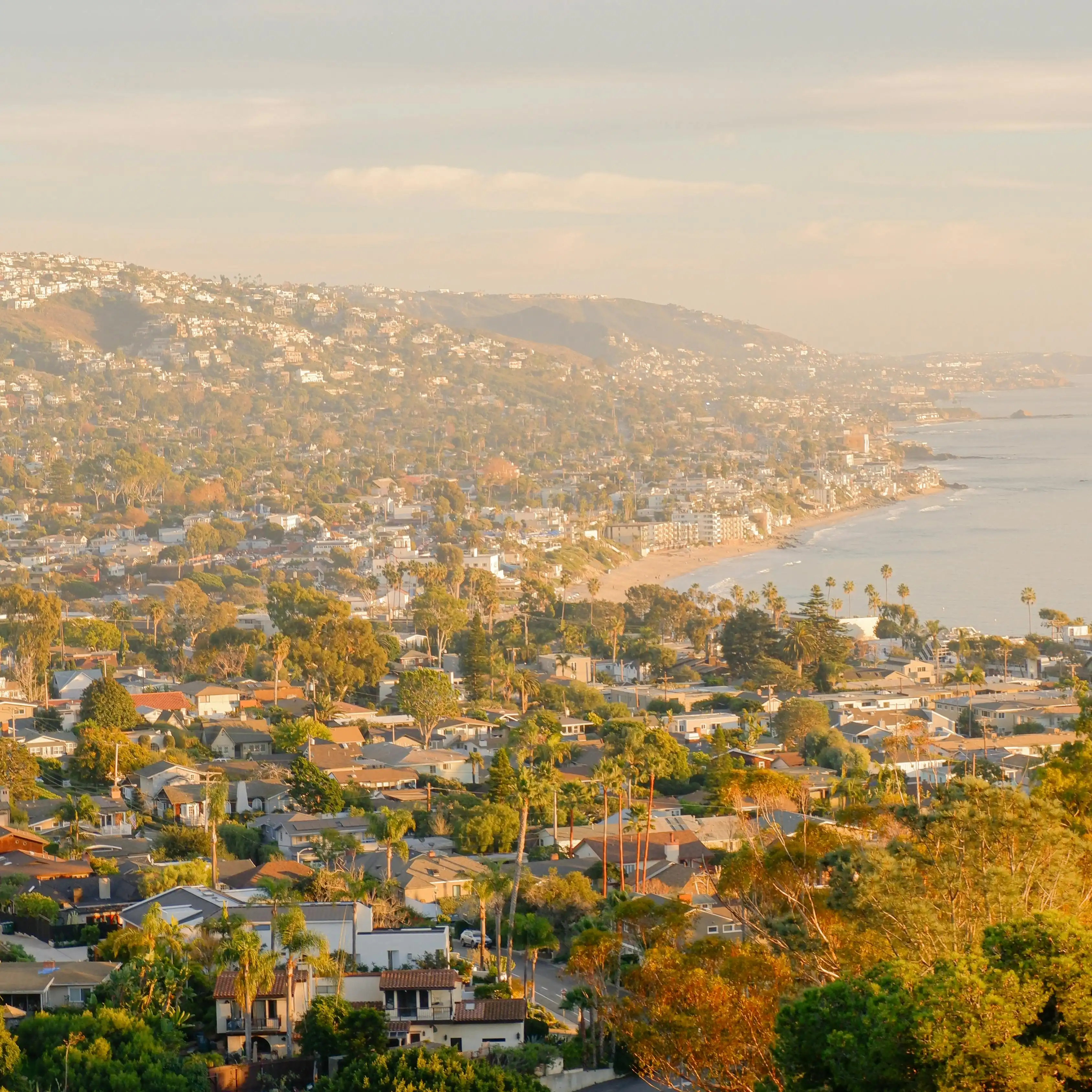 An aerial view of a seaside town by ollin focus